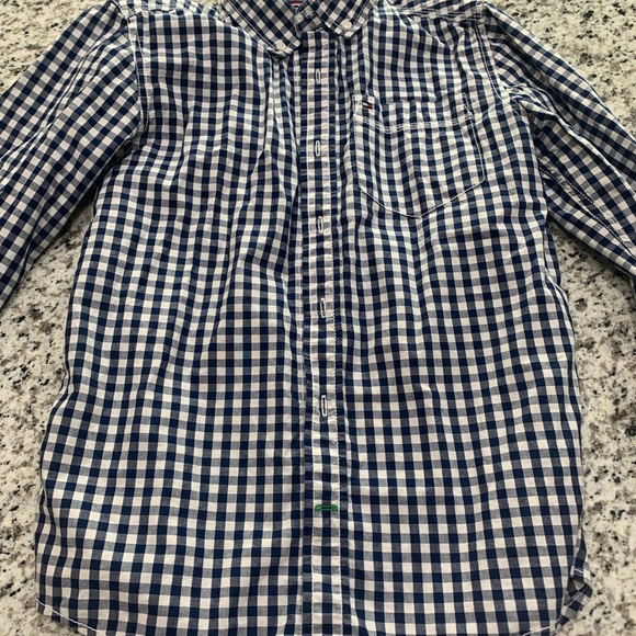 Tommy Hilfiger boy dress shirt long sleeve. Checkered blue and white. - Picture 3 of 3